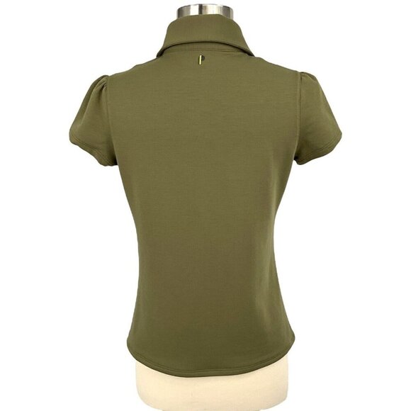 Pirdie Polo Shirt Size S Olive Green Short Sleeve Collared Golf Tennis - Picture 4 of 8